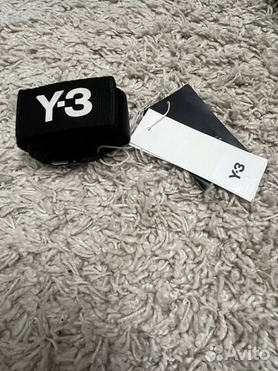 Ремень Y-3 Cl L Belt с навесными бирками и пыльник