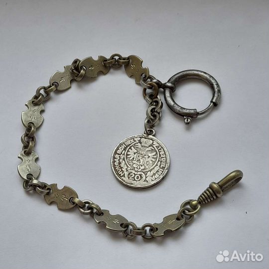 Антикварный часовой шатлен цепочка