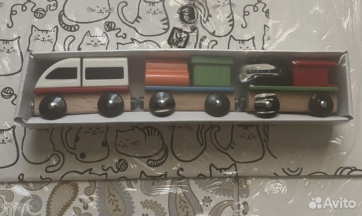 Поезд 3 вагона Лиллабу и фломастеры Мола IKEA