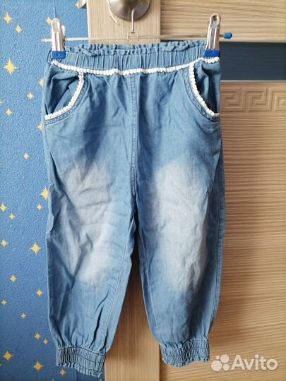 Джинсы тонкие 92