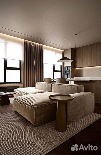 Диван с эффектом шарпея