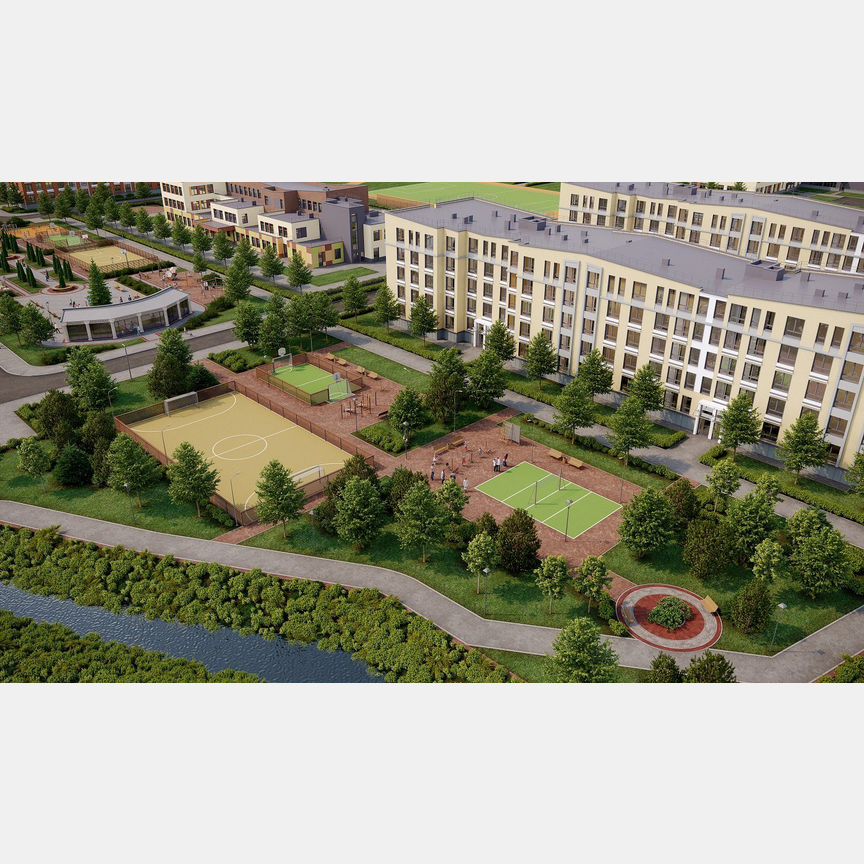2-к. квартира, 53,9 м², 2/5 эт.