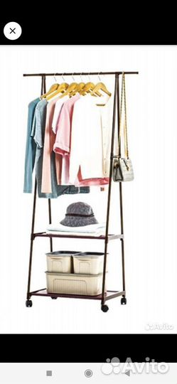 Вешалка для одежды напольная металлическая