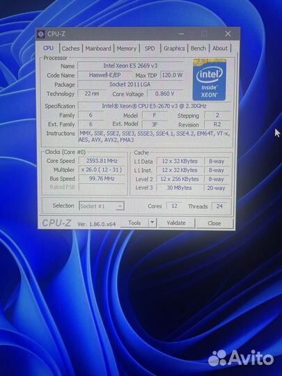 Материнская плата с процессором xeon 2670 v3