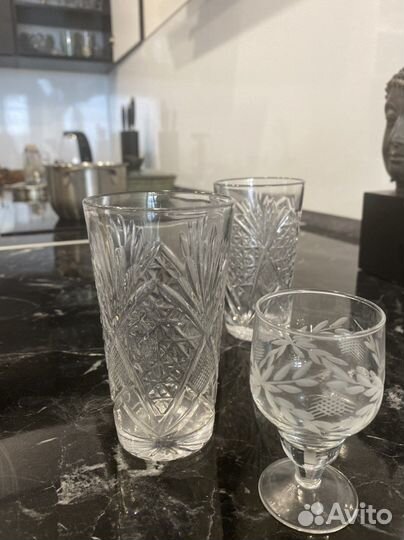 Бокалы высокие хрусталь СССР