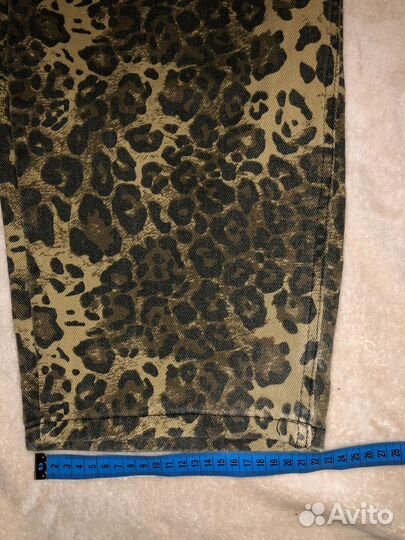 Джинсы леопардовые