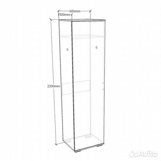 Шкаф Афина-200f распашной орех италия на заказ