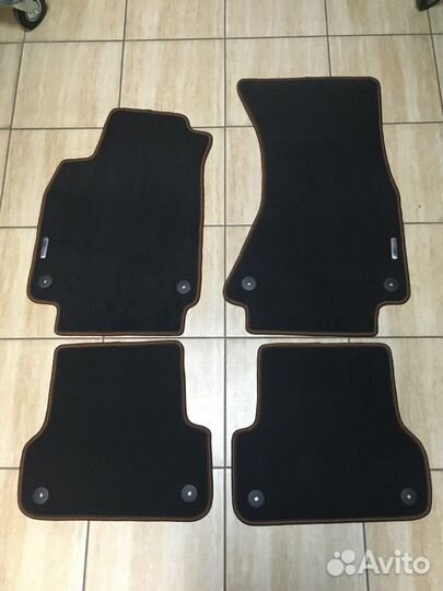 Автоковрики Премиум Audi A6 C7 Велюровые серые