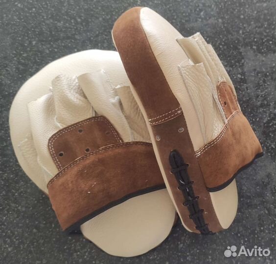 Боксерские лапы в стиле retro натуральная кожа