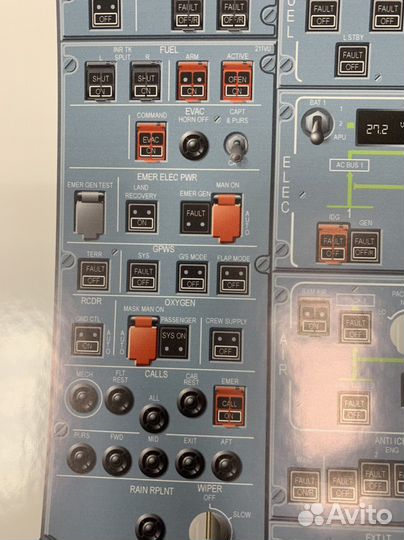 Плакат кабины самолёта Airbus A330 формат А0