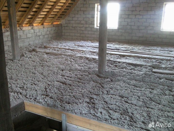 Утепление эковатой