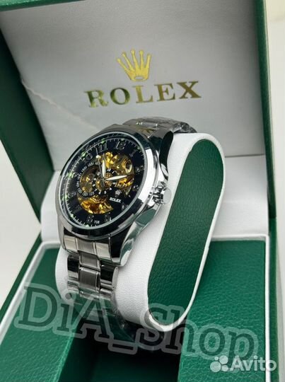 Часы Rolex мужские механические чёрное серебро