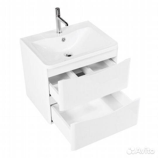 Тумба с раковиной Belbagno Acqua 600-2C-SO-BL Bia