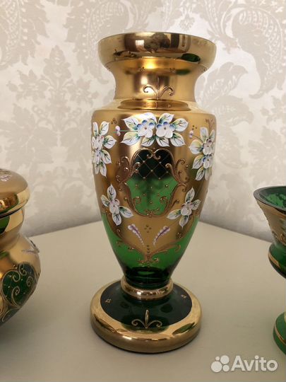 Ваза, конфетница богемия чехия оригинал 90-х