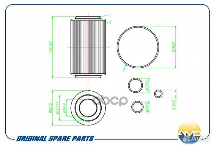 Фильтр масляный MB amdfl229 AMD