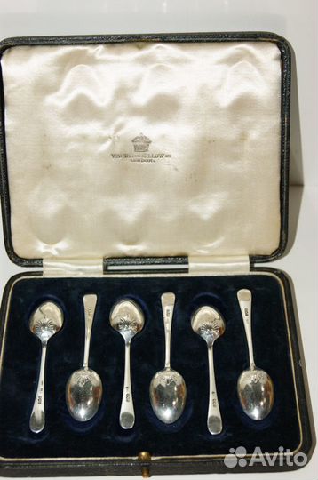 Элегантный рисунок набор ложки серебро 925 Англия