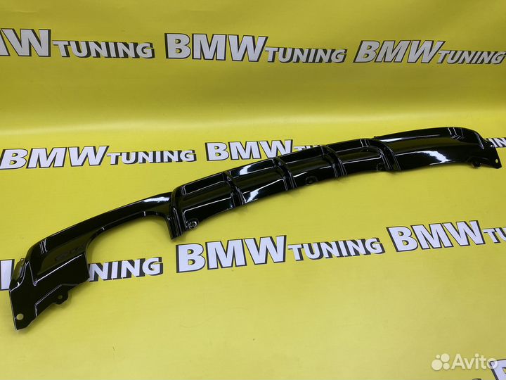 Диффузор BMW F30, M Perfomance, 2 * 0, глянец
