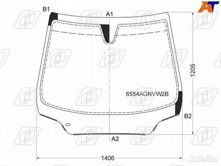 Стекло лобовое Peugeot 308