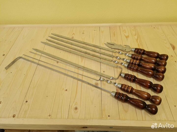 Шампура с деревянными ручками