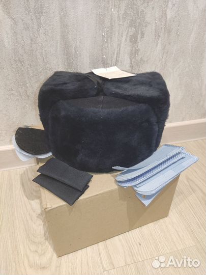 Полицейская меховая шапка-ушанка