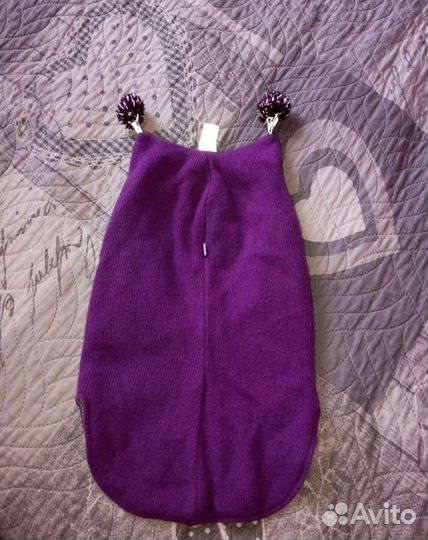 Шапка шлем для девочки зимняя 56-58