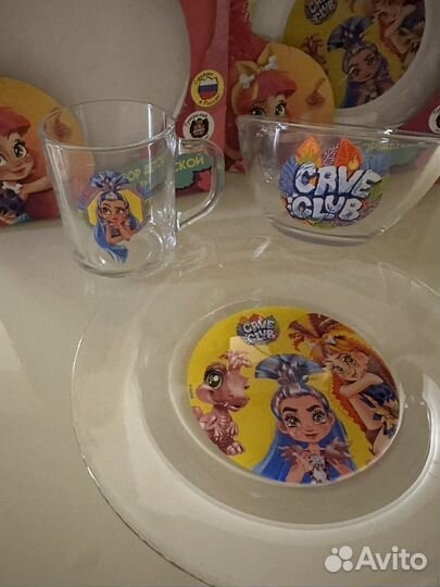 Набор детской посуды.19см.12,5/7,5см.8,5/7см