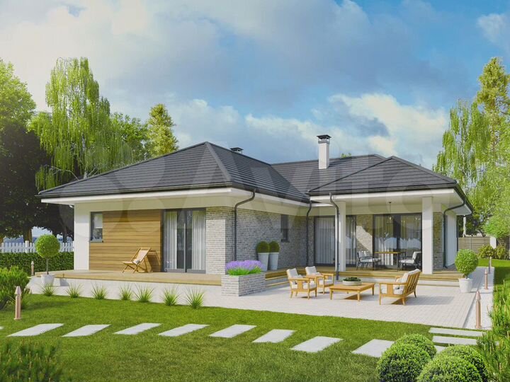 Коттедж 189,3 м² на участке 10 сот.