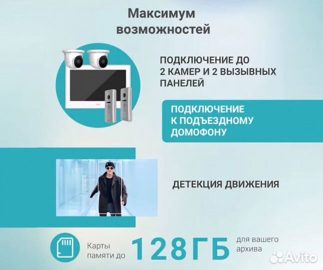 CTV-M5701 домофон с Wi-Fi, для видеонаблюдения