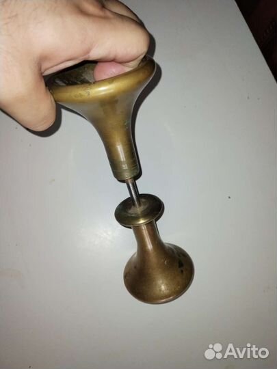 Дверная ручка массив. Бронза (латунь). Винтаж