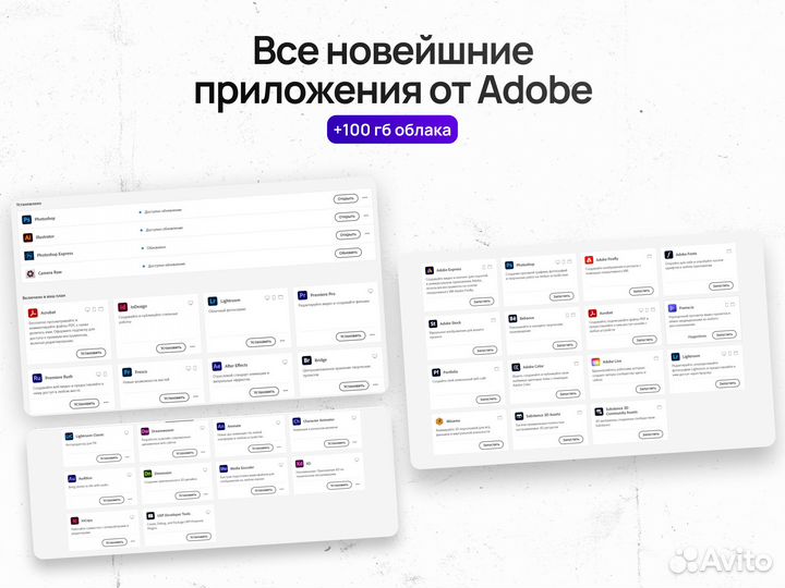Creative cloud все приложение + нейросеть, 12 мес