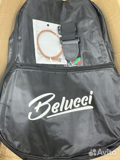 Акустическая гитара с чехлом новая Belucci