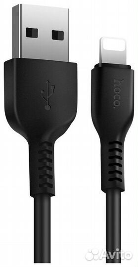 Кабель USB Lightning 2.4A hoco Premium X20, 2м, ч