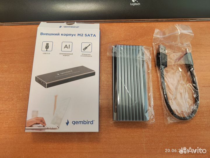 Внешний корпус для SSD M2 Gembird EEM2-sata-1