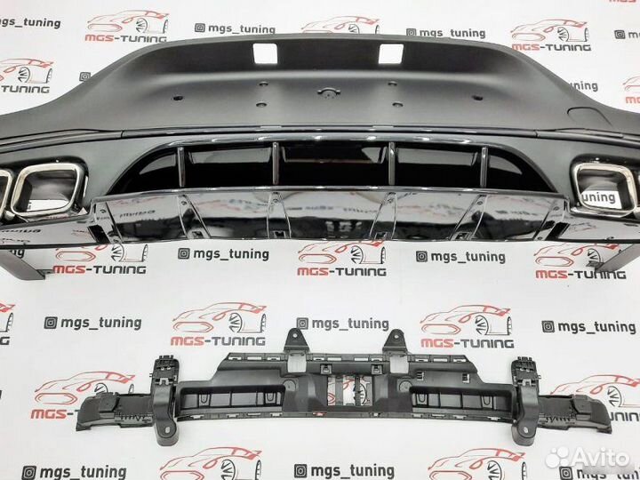 Диффузор с насадками 63 AMG на GLC-Coupe c253 рест