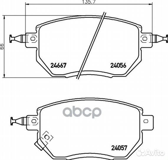 Колодки тормозные дисковые перед (PF-2554)