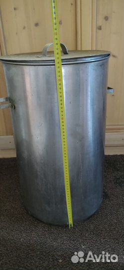 Бак большой нержавейка с крышкой