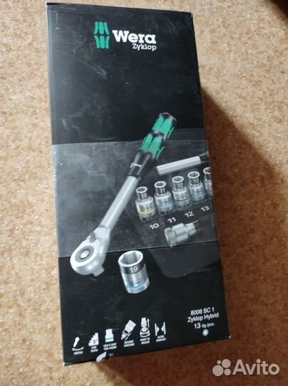 Набор wera 004090 Zyklop Hybrid привод 1/2