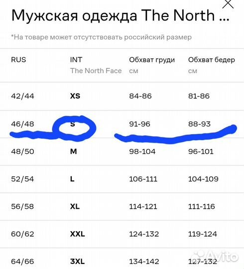 Пуховик мужской the north face s оригинал