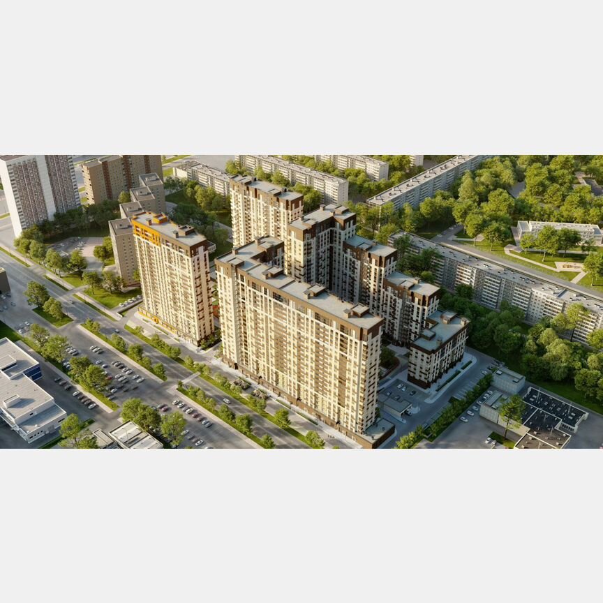 2-к. квартира, 41,1 м², 2/22 эт.