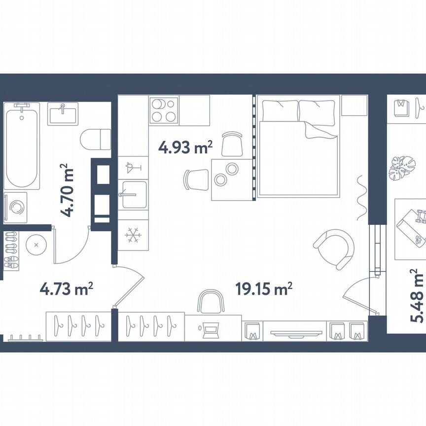 Квартира-студия, 36,3 м², 9/11 эт.