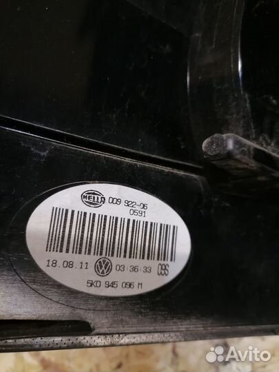 Фонарь правый Volkswagen Golf 6