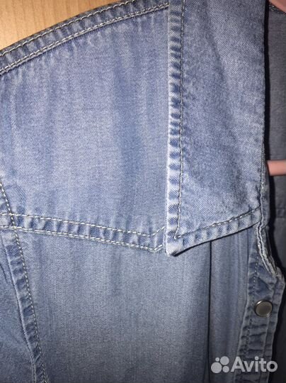 Джинсовое платье-рубашка 42 размер