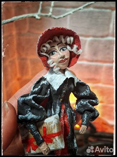 Набор елочных игрушек из ваты 