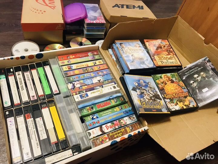 CD-DVD диски, кассеты (фильмы, мульты., музыка)