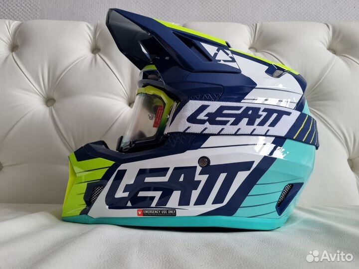 Kit Маска + Шлем Helmet Leatt Moto 7.5 V23 Blue