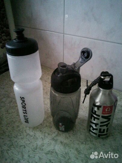 Фляги бутылки для воды 0,3 0,5 и 0,75 л