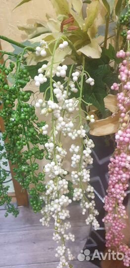 Ваза большая напольная с лилиями