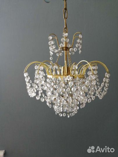 Люстра потолочная, хрустальная Чехия