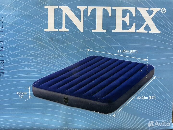 Надувной матрас intex 203х152х25