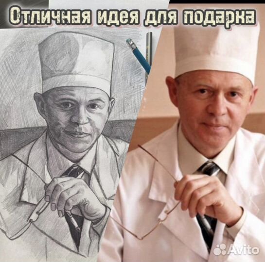 Портрет по фото простым карандашом